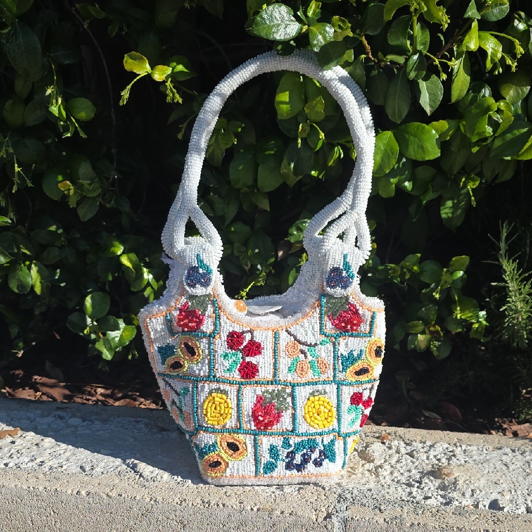Mixed Fruit Beaded Handbag